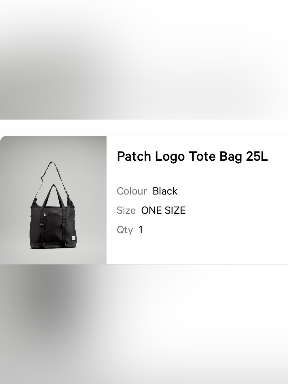 Patch Logo Tote NWT